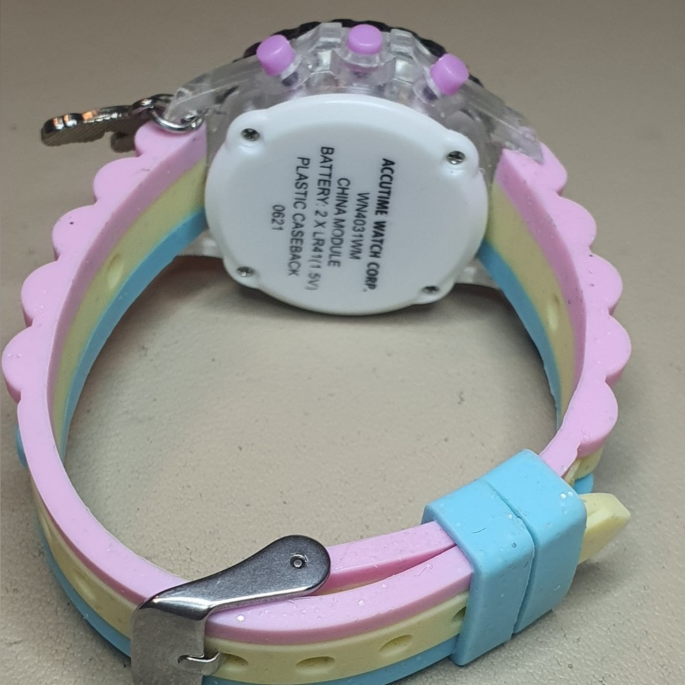 10/$20 Accutime Silver/Rhinestone Silicone Flashing Lights Unicorn Girl's Watch - Picture 3 of 4